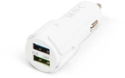  M. N. C Szivargyújtó adapter - 2 x USB - 2, 1A Fehér (54931WH)