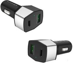 Nillkin Celerity Autós Töltő Usb+type-C Aljzat 12w, Pd Gyorstöltő 3.0, Ezüst
