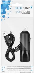 Blue Star Autós töltő - fekete szivartöltőfej 2A + fekete micro USB kábel