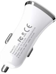 hoco. Incarcator auto Z31 Hoco QC3.0 + Cablu Micro USB Alb