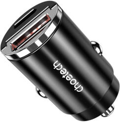 Choetech Car Charger Choetech TC0006 1x USB-A, 1x USB-C 30W PD 3.0 (black) (TC0006)
