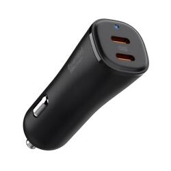 Spigen ACP08523 50W 2xType-C fekete autós töltő (ACP08523)