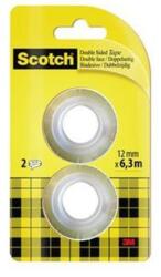 3M Ragasztószalag, kétoldalas, utántöltő, 12mm x 6, 3 m, 3M SCOTCH, 2db/bliszt (UU008702373) - nyomtassingyen