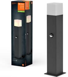 OSRAM Endura Figo kültéri világítóoszlop mozgás- és fényérzékelővel, 1xE27, max. 12W LED, IP44, 110x110x490 mm, alumínium/polikarbonát, sötétszürke