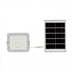 V-TAC Napelemes Led Reflektor - Távirányítós, IP65, 6 Watt, Természetes Fehér, Fehér