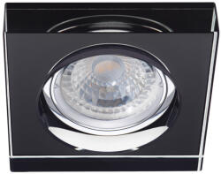 Kanlux Gx5, 3, 12V, IP20, 90x90 mm, fekete, üveg házas, szögletes mennyezeti spot lámpatest, MORTA B (22110)