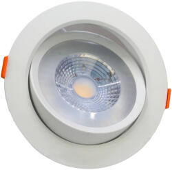 TRACON DLCOB7NW Beépíthető álmennyezeti LED lámpatest, forgatható 200-240 V, 50Hz, 7W, 4000K, 450lm, 38°, IP20, EEI=G (DLCOB7NW)