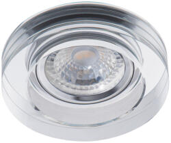 Kanlux Gx5, 3, 12V, IP20, Ø90 mm, ezüst, üveg házas, kerek, mennyezeti spot lámpatest, MORTA B (22117)