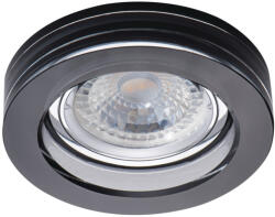 Kanlux Gx5, 3, 12V, IP20, Ø90 mm, fekete, üveg házas, kerek, mennyezeti spot lámpatest, MORTA B (22116)