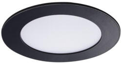 Kanlux felületre szerelhető lámpatest, 6W, 270 lm, Ø120 mm, 110°, 3000K, IP44, kerek, fekete, meleg fehér, ROUNDA V2LED (33562)