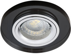 Kanlux Gx5, 3, 12V, IP20, Ø90 mm, fekete, üveg házas, kerek, mennyezeti spot lámpatest, MORTA (19440)