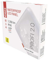 EMOS LED panel VIXXO beépíthető 13.5W 1250lm IP65 természetes fehér (ZV2142) - scom