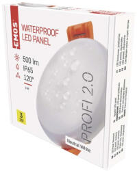 EMOS LED panel VIXXO beépíthető 6W 500lm IP65 term. fehér (ZV1112) - scom
