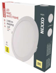 EMOS LED süllyesztett lámpatest NEXXO, kerek, fehér, 25W, meleg fehér (ZD1154) - scom
