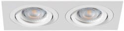 Kanlux 2xGx5, 3, 12V, IP20, 170x90 mm, matt fehér, alumínium házas, szögletes, 30°-ban állítható mennyezeti spot lámpatest, SEIDY (19455)