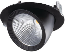 Kanlux 22842 HIMA LED 23W-NW-B kerek beltéri mélysugárzó fekete színben, 2510 lm, 23W teljesítmény, 30000 h élettartammal, IP20 védettséggel, 220-240 V, 4000 K (Kanlux 22842) (22842)