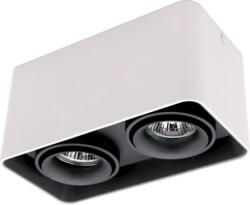ELMARK Spot, Elmark, Patrat, Dublu, Aparent, Negru/Alb, Dl-044, 92Dl044S2/Blwh (92DL044S2/BLWH)
