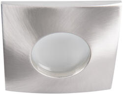 Kanlux GU10, IP44/20, 83x83 mm, matt króm, alumínium házas, szögletes mennyezeti spot lámpatest, QULES (26301)