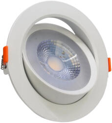 TRACON DLCOB12NW Beépíthető álmennyezeti LED lámpatest, forgatható 200-240 V, 50Hz, 12W, 4000K, 960lm, 38°, IP20, EEI=G (DLCOB12NW)