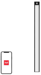 Yeelight bútorvilágítás mozgásérzékelővel, 2700k, 60cm, fekete (YLCG006-b)