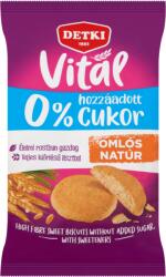 DETKI Vital édes omlós natúr keksz hozzáadott cukor nélkül, édesítőszerekkel 180 g