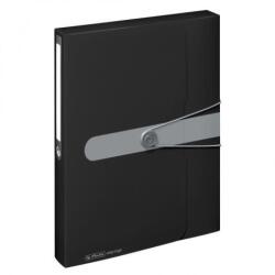 Herlitz Easy Orga A4 PP fekete műanyag doboz gumiszalaggal
