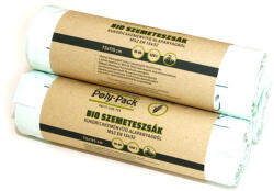 Poly-Pack Kukoricakeményítő alapú (EN13432) PLA zsák 730x1150x0, 03mm, 120L, 10 darab/tekercs - tisztitoszeruzlet