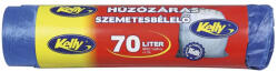 Kelly Szemeteszsák húzófüles 70 liter 64 x 70 cm 15 db/tekercs Kelly kék (49829) - cartridge