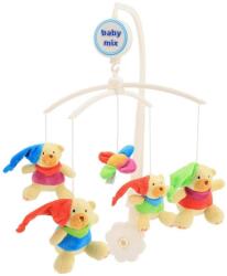 Baby Mix Körhinta a kiságy fölé Baby Mix sapkás macik