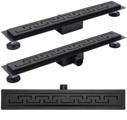 Rea Set rigola pentru dus plus capac 90 cm Rea Greek Negru Mat (REA-G8026)