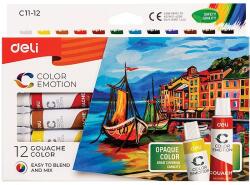 Deli Color Emotion Tempera Készlet - 12x12 ml, 12 Különböző Színben