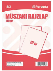 Fortuna Műszaki Rajzlap - A/3, 18 gr, 10 Íves