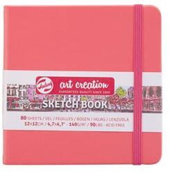 Royal Talens Art Creation Sketch Book rajz- és vázlatfüzet, 140 g, 80 lap - 12x12 cm, korall