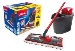 Vileda Ultramax Box XL Készlet: Fekete/Piros Felmosó + Vödör, Facsaróval