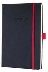 Sigel Conceptum Red Edition Jegyzetfüzet - Exkluzív, A5, Kockás, 97 Lap, Keményfedeles, Fekete/ Piros (CO662)