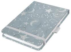 Sigel Jolie Jegyzetfüzet - Exkluzív, 110x79 mm, Pontrácsos, 79 Lap, Keményfedeles Cosmic Fantasy Grey (JN348)