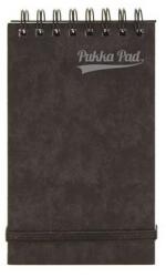 Pukka Pad Pressboard Jegyzetfüzet - 127x76 mm, Vonalas, 60 Lap, Fekete (7275-PRS)