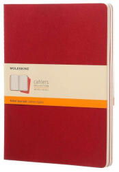 Moleskine Jegyzetfüzet Cahier 3 Darab Ch121 Piros Xl Vonalas