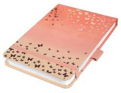 Sigel Jolie Jegyzetfüzet - Exkluzív, 110x79 mm, Pontrácsos, 79 Lap, Keményfedeles Butterfly Confetti Peach (JN346)