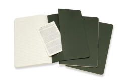 Moleskine Jegyzetfüzet Cahier 3 Darab Ch016K15 Mirtusz Zöld L Vonalas