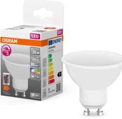 OSRAM RGBW GU10 LED izzó, 120°, 2, 9W (25), 250 lm, szabályozható, meleg fény (2700K), távirányítóval, F energiaosztály
