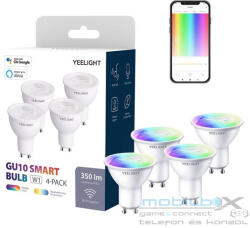 Yeelight W1 GU10 Okosizzó, 4 db (színes) - mobil-box