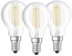 OSRAM BASE LED fényforrás E14 4W kisgömb 4000K átlátszó üveg (3db) (4058075819733)