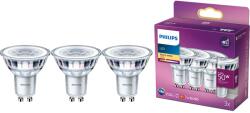 Philips 3 db LED spotlámpa csomag Philips Classic, GU10, 4, 6 W (50 W), 355 lm, meleg fehér fény (2700 K)