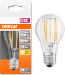 OSRAM LED izzó Osram izzószál, E27, 10W (100W), 1521 lm, meleg fény (2700K)