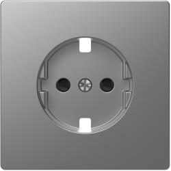 Schneider Electric Schneider Merten 2P+F csatlakozóaljzat fedlap, D-Life, acél MTN2330-6036 (MTN2330-6036)