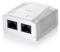 Equip-Life Equip Fali aljzat - 235212 (2 port, Cat6, UTP, fehér) (KELEQU235212)