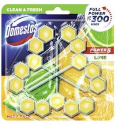Domestos WC fertőtlenítő, 3 db-os, DOMESTOS "Power 5", lime (68595776/67263793) - tonerpiac