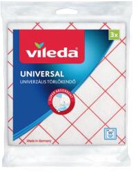 Vileda Törlőkendő, 34x36 cm, 3 db, VILEDA "Universal", fehér-piros (KHTV15) - kecskemetirodaszer