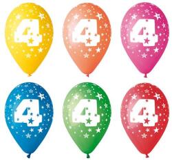 Gemar Balloons Léggömb - 4-es Szám, 5 db, 26 cm